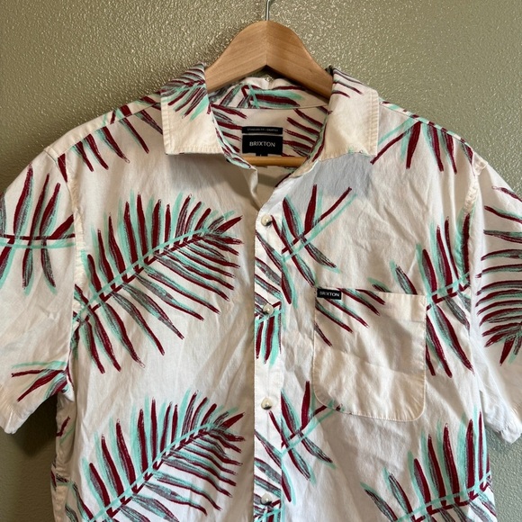 Brixton Chárter Print Button Down Shirt- Large - Picture 5 of 11